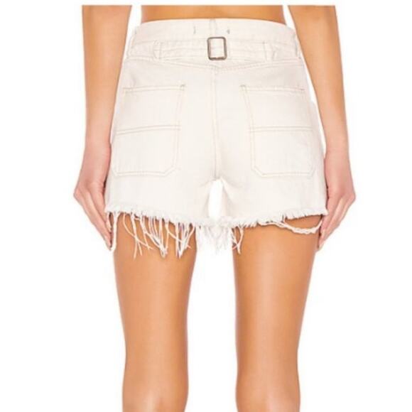 Free People | Jesse High Rise Carpenter Shorts Cream - Picture 1 of 7